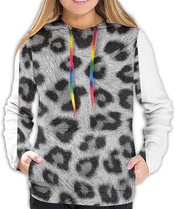 Stylish Leopard Women Hoodie 3D Graphic Print Playing