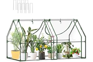 Mini Greenhouse for Outdoors Indoor Wironlst 65"(L)*33"(W)*35.4"(H), Small Greenhouse with Innovative Dual Open Doors, Portable Garden Tent for Plants Protection