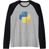 Python Programming Logo for Programmers Raglan Baseball Tee