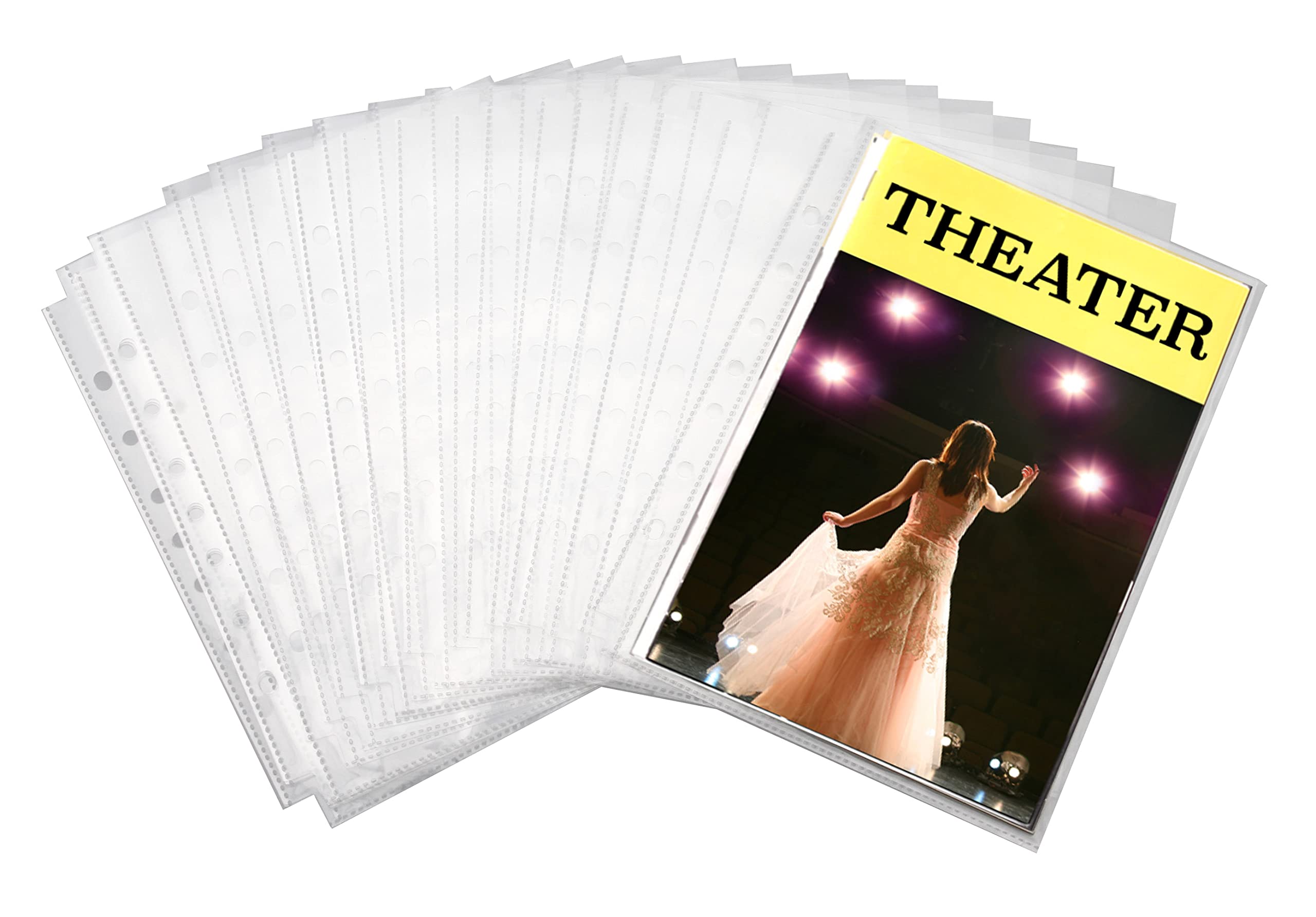 Photo 1 of 2Fold Sheet Protectors for Broadway Play Program and Theater Programs - 25 Custom Sheet Protectors Fits The Older 9 x 6 Playbills (6.25 x 9.25 Program Protectors (25 Pack))