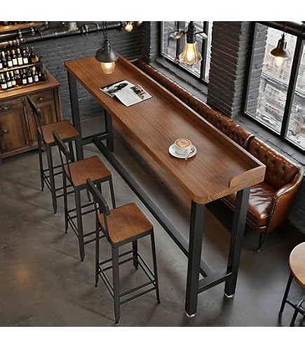 Amazon.com: CraftThink Rectangular Bar Table, High Top Dining