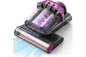 Mattress Vacuum Cleaner 550W 18KPa Bed Vacuum Cleaner with Smart Dust Sensor, UV-C Light, 145°F Heat, HEPA Filter, Handheld f