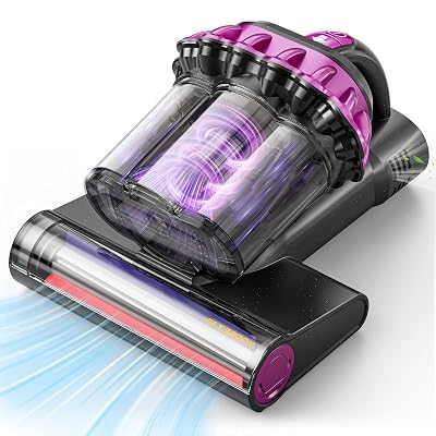 Flybroom Mattress Vacuum Cleaner 550W 18KPa Bed Vacuum Cleaner with Smart Dust Sensor, UV-C Light, 149°F Heat, HEPA Filter, Handheld for Bed Sofa Couch