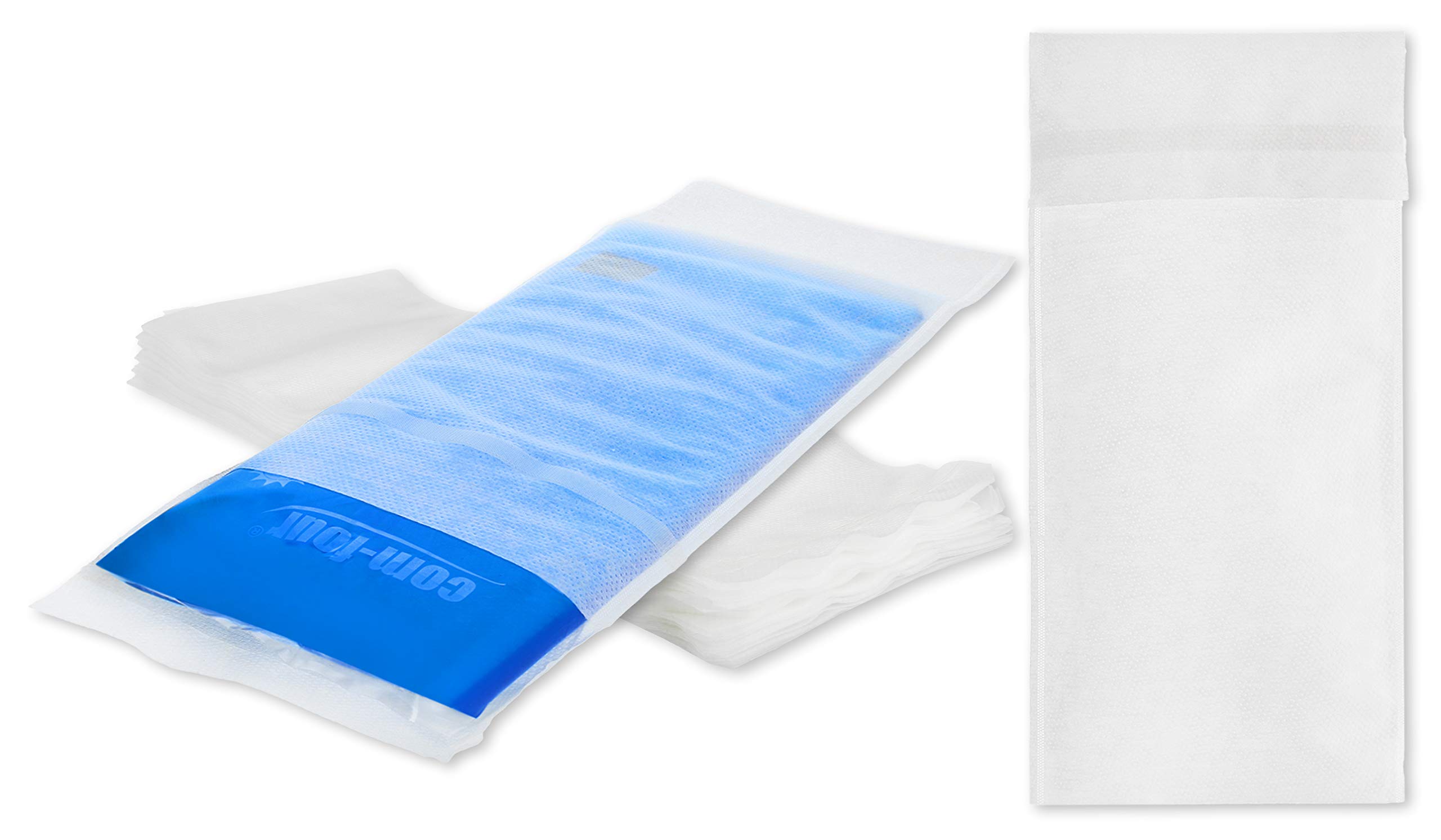 com-four® 25x Disposable Nonwoven Cover for Cold & Warm Multiple Gel Compression | Gel cooling pack Protective cover to protect your skin