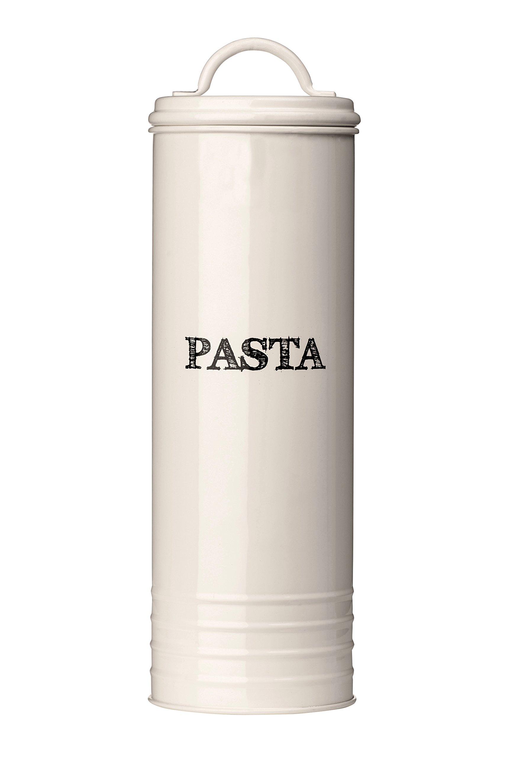 Premier Housewares 507629 Sketch Pasta Canister - Cream Beige H29 x W10 x D10cm
