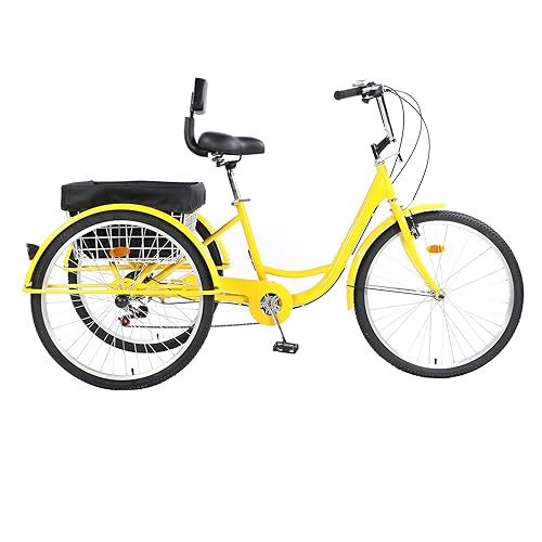 26 inch Adult Tricycle, 7 Speed 3 Wheel Bike for Women Men Seniors, Cruise Trike Bike with Shopping Basket & Lock, Adjustable Seat, Multiple Colors in Saudi Arabia | Whizz Cruiser Bikes 26 inch Adult Tricycle, 7 Speed 3 Wheel Bike for Women Men Seniors, Cruise Trike Bike with Shopping Basket & Lock, Adjustable Seat, Multiple Colors in Saudi Arabia | Whizz Cruiser Bikes