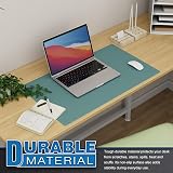 K KNODEL Small Office Leather Desk Mat 60x35cm Green Dual Sided view 5