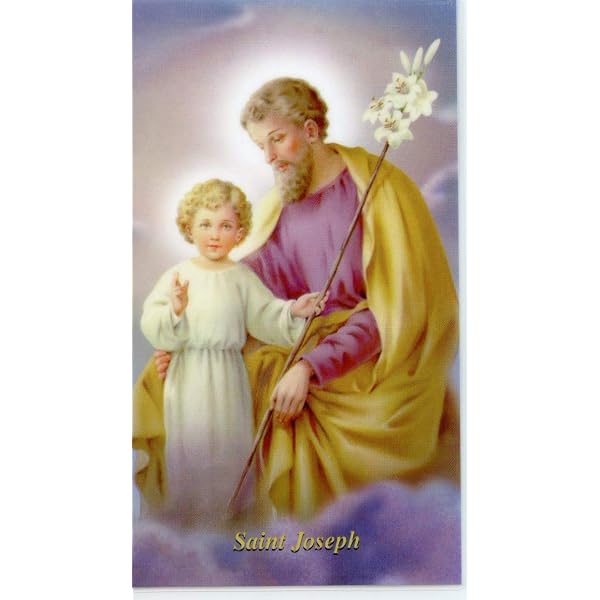 Amazon.com : Autom co Prayer to St. Joseph holy card - laminated - Pack of  25, 4.25 x 2.5 : Office Products