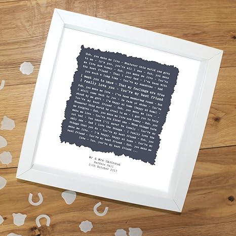Amazon Queen You Re My Best Friend Personalised Framed Song Lyrics印刷結婚 記念日ギフト アートフレーム ポスター オンライン通販