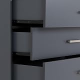 Seconique Dakota 5 Drawer Chest in Dark Grey view 2