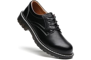 QHH Black Oxford Shoes for Women Women's Oxfords Leather Flats Lace-Up Loafers Comfortable Dressy Business Casual Work Office Dress Shoes Server Shoes for Ladies Women