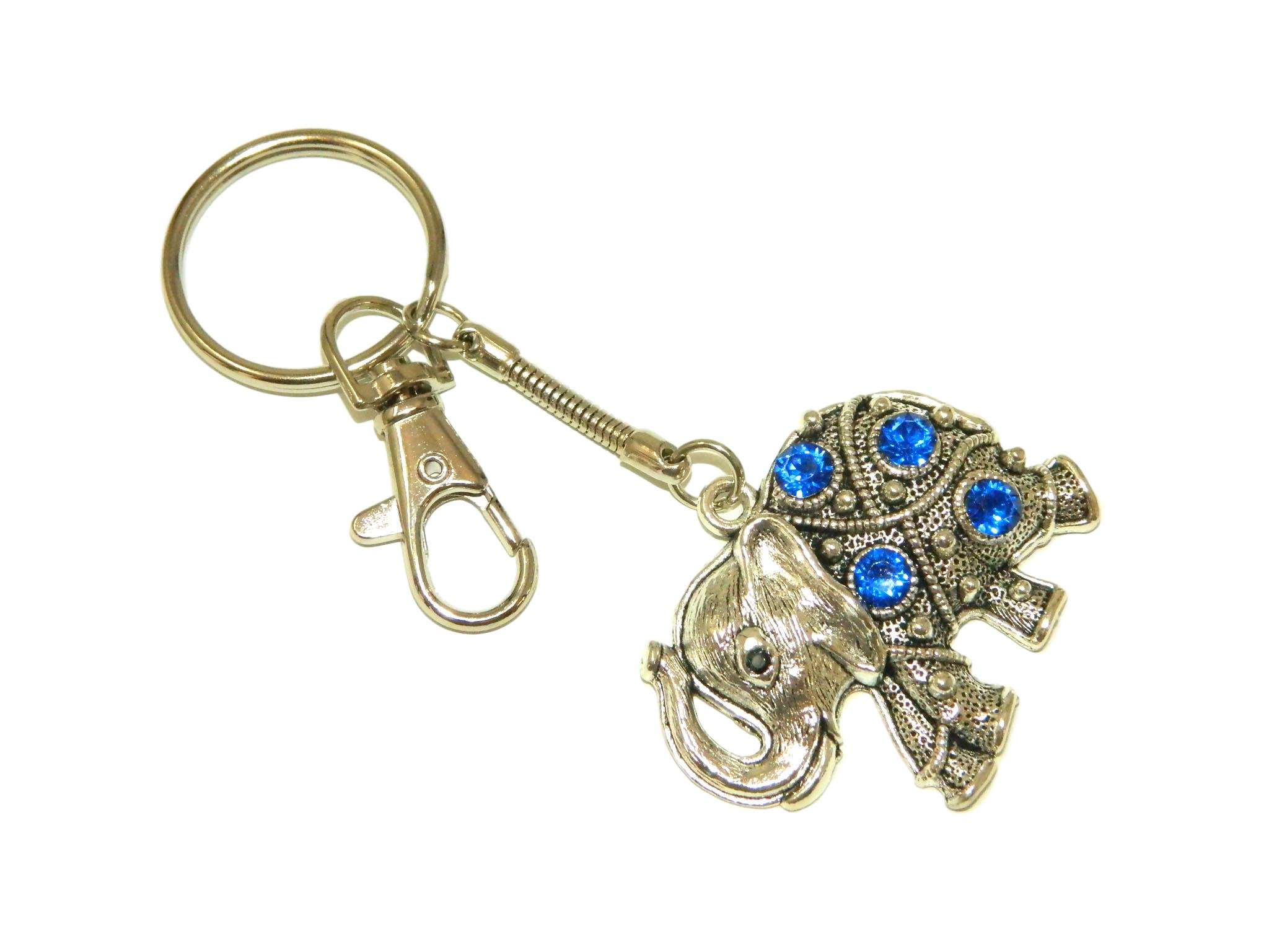 Jeannieparnell 167H - Elephant Keyring Bag Hanger Charm Protection & Good Luck Handmade