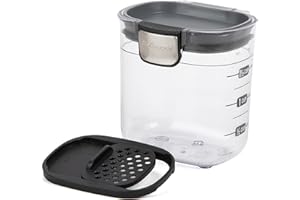 ProKeeper+ by Progressive International Clear Plastic Airtight Food Baker's Kitchen Storage Organization Container Canister Set with Magnetic Accessories (Mini 1.5-Cup)