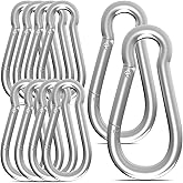 High-PQ Carabiners Clip Spring Snap Hook,Heavy Duty Galvanized Steel Carabiner,Safety Quick Links Snap Hooks,Spring Clips for Swing Hammock Camping Keychain Outdoor