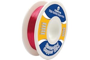ESSMETUIN Enameled Copper Wire for Transformers Inductors, Motor, 30 AWG Magnet Wire - 50G(1.75OZ) Temperature Rating 155℃