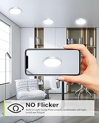 hepside 2Pack Dimmable Flush Mount Ceiling Light