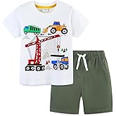 Bumeex Toddler Boys Cotton Clothing Sets Short Sleeve Tee and Shorts