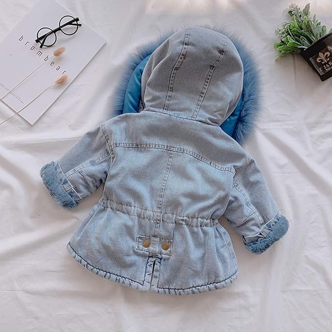 jean jacket with fur for toddlers