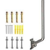 28" Heavy Duty Adjustable Antenna Wall Mount, 430 Stainless Steel Pole Mast | 1.38" OD 430 stainless steel adjustable pivot base and modular 28-inch reach provide a strong, expandable mounting