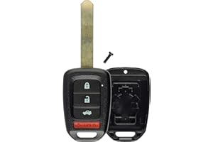 KeylessOption Keyless Entry Remote Uncut Key Case Fob Shell Cover Replacement
