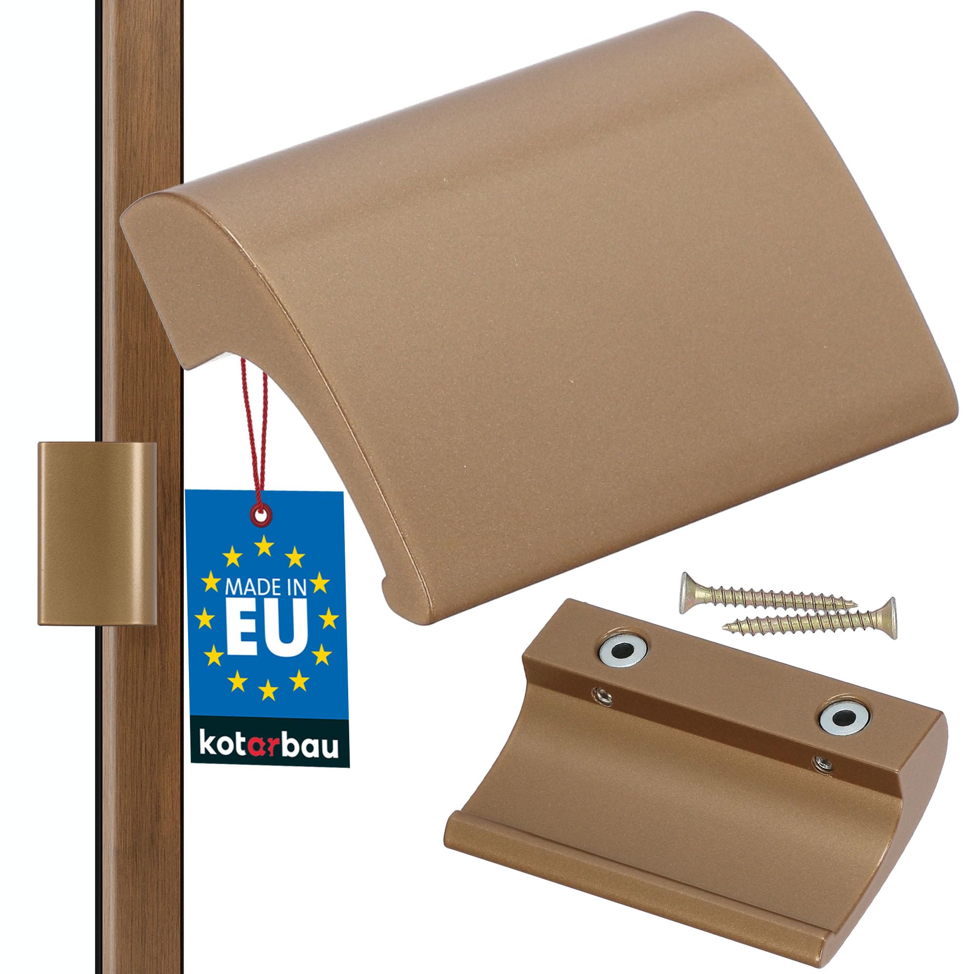 KOTARBAU Balcony Door Handle Bronze Anodized - F4 – Terrace Door Handle DE Luxe – Secure – Universal Pull Handle – Aluminum Balcony