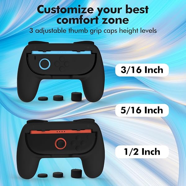 18-IN-1 ACCESSORIES BUNDLE COMPATIBLE WITH NINTENDO SWITCH 2, CARRY CASE SET, PROTECTION BUNDLE WITH 2X COMFORT GRIPS, 6X THUMB GRIP CAPS, 6X PRECISION RINGS, SILICONE COVER & 2X TEMPERED GLASS