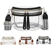 Clear Bum Bag, Fanny Packs for women, Clear Bag for Stadium Events Sport Concert with two adjustable strap