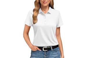 Boladeci Women's Golf Polo Shirts Short Sleeve UPF 50+ UV Protection Sun Shirts Quick Dry 4-Button Workout Summer Tops