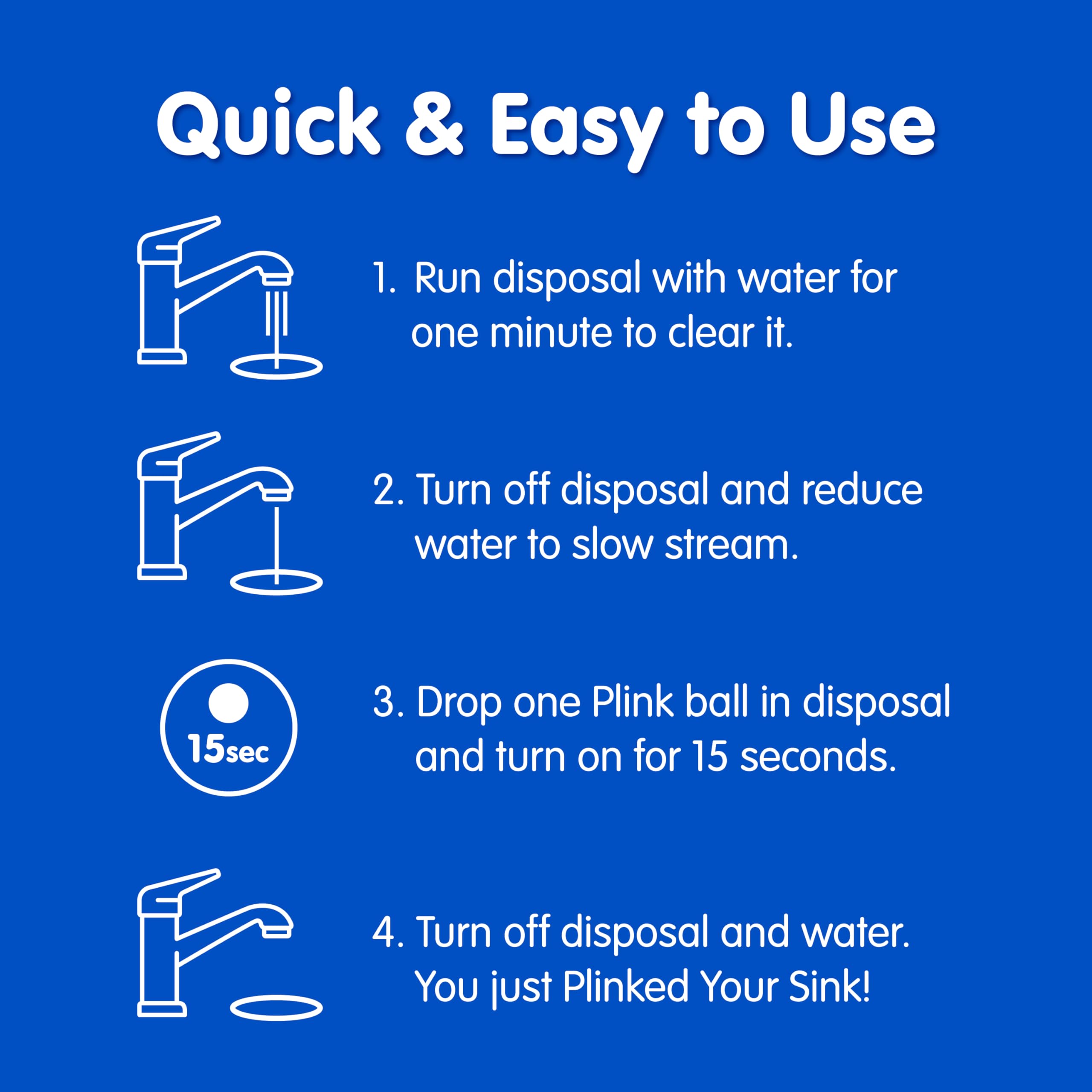 Plink Garbage Disposal Cleaner, Freshener & Odor Removing Balls, Easy to Use, Fresh Lemon Scent, 40 Count