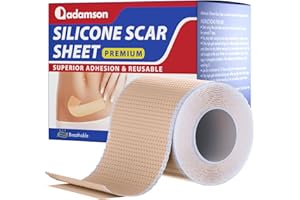 Premium Silicone Scar Tape for Surgical Marks - Medical Tape for Keloid, C-Section, Burns & More - Reusable & Professional Si