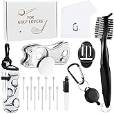 LACGO 17 Pcs Golf Accessories Kit, Include Golf Ball Bag with Hook Towel Tees Magnetic Ball Marker Divot Tool Cleaner Brush for Women Men Gifts