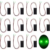 Kittmip 12 Pcs Halloween LED Light up Eyes for Mask Glowing Eyes Battery Operated Lights, Battery Not Included