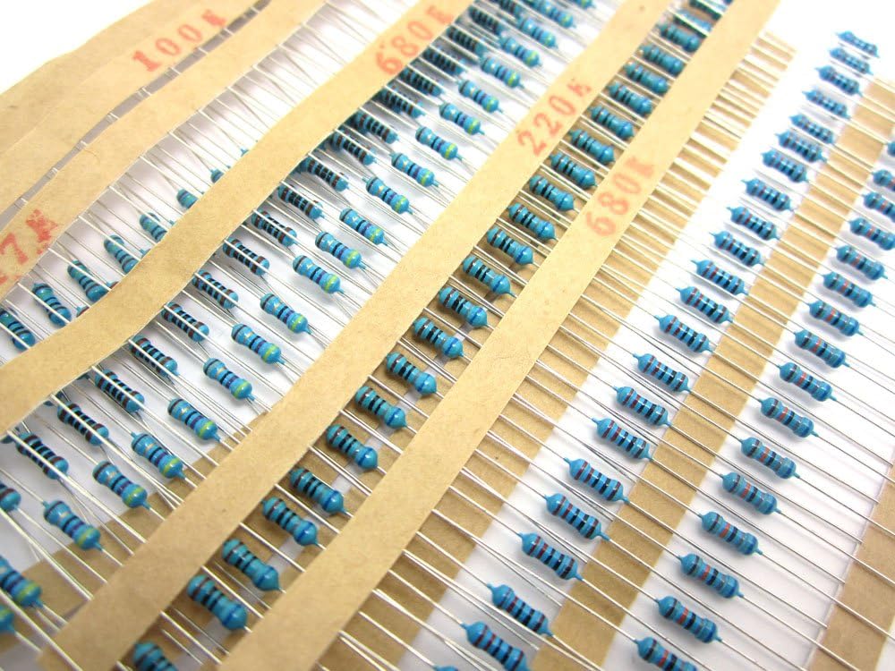 DollaTek 30 Values 750 pcs Resistor Kit (10 Ohm - 1M Ohm / 25pcs) 1/4W Metal Film Resistors Assortment - Image 5