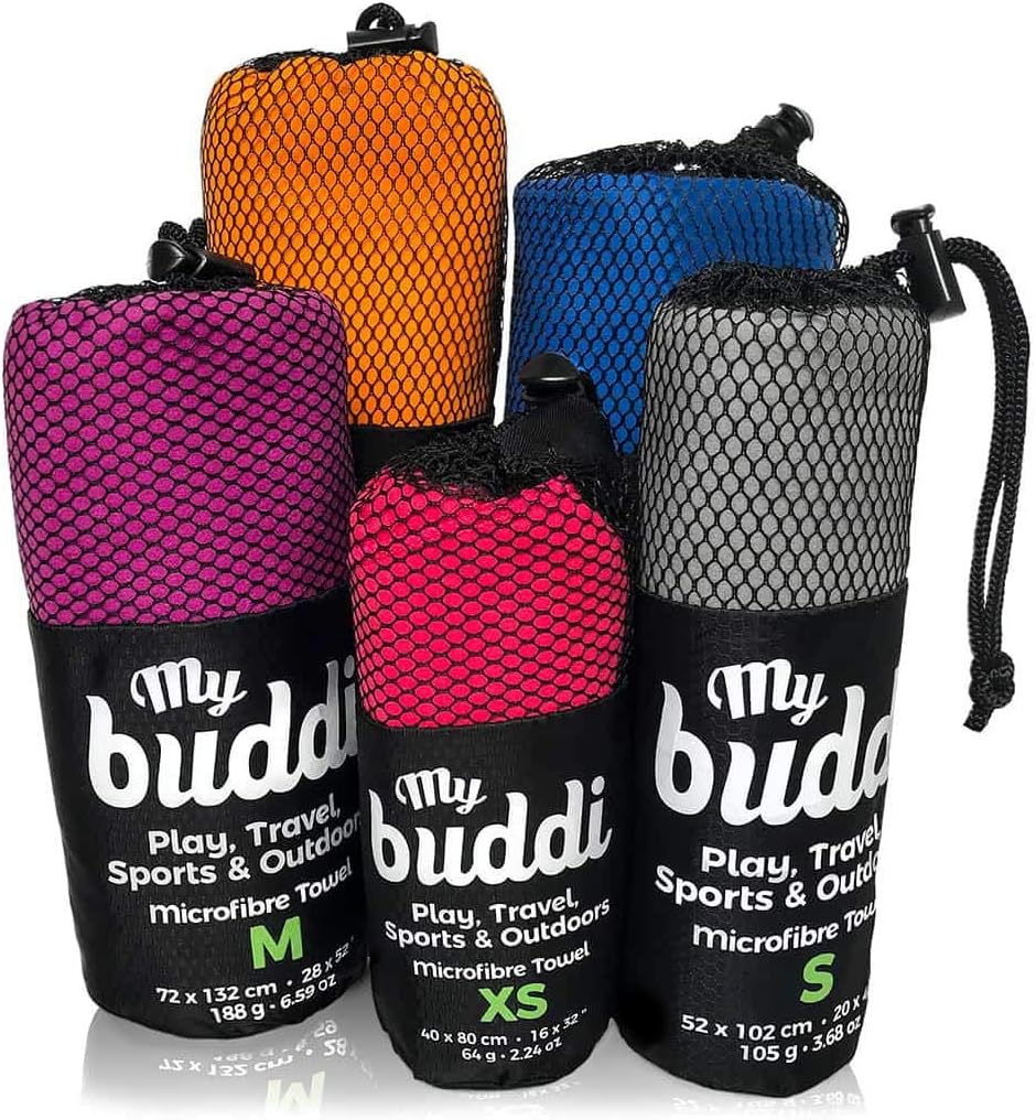 Fast Drying Microfiber Camping Towel That Is Perfect For Travel Too. The Lightweight Quick Dry Microfibrer Makes It Great For Hiking and Backpacking. Very Compact So Saves Space in Your Pack.