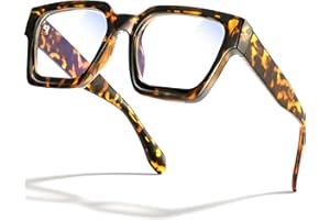 livho Oversized Blue Light Blocking Glasses for Woman - Rectangle Fashion Glasses for Computer, Chic Preppy Frame