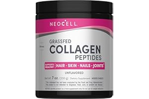NeoCell Grassfed Collagen Peptides Powder | 7 oz | Unflavored | for Women and Men | Hair, Skin, & Nails