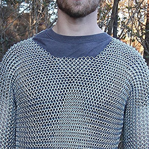 Medieval Knights Full Sleeve Hauberk Chainmail Large - Image 5