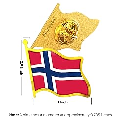 Norway Flag Lapel Pin - Enamel Metal National Badge