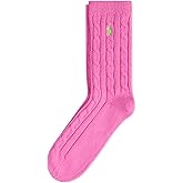 POLO RALPH LAUREN Women's Cable Solid Color Crew Socks