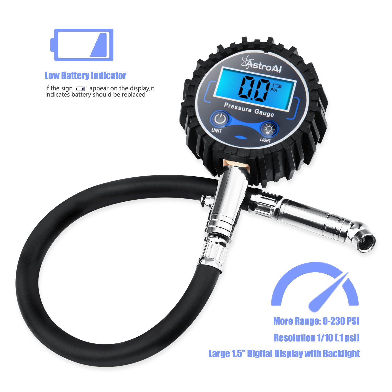 AstroAI ATG230 Digital Tire Pressure Gauge 230 PSI