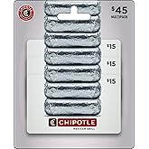 Chipotle Physical Gift Card | Multipack of 3 x $15 - $45