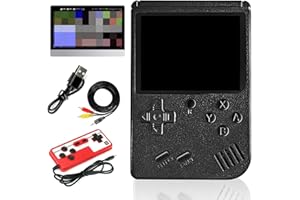 likjhbn Handheld Game Console for Kids, Retro Gaming Console for Adults, Mini Portable Hand Held Games with 500 Classic Games 3.0-Inch Color Screen Support Two Players & Connecting TV, Black