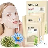 GONIM Face Mask Korean Skin Care with Hyaluronic Acid Serum, Collagen Activation, Vitamin C-Face Masks Skincare Hydration, Moisturizing Sheet Mask, Travel Essentials, Korean Face Mask 30ml x15pcs