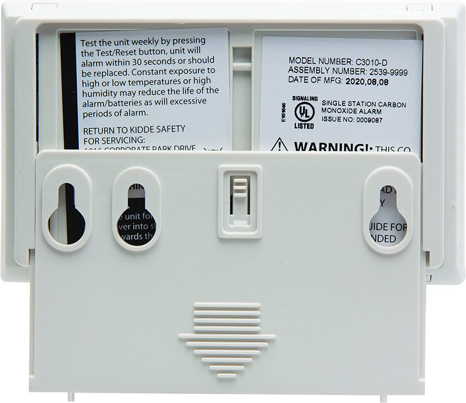 Kidde Carbon Monoxide Alarm AC Powered, Plug-in With Battery Backup Kn-cob-dp2. 2 Pack 21025759
