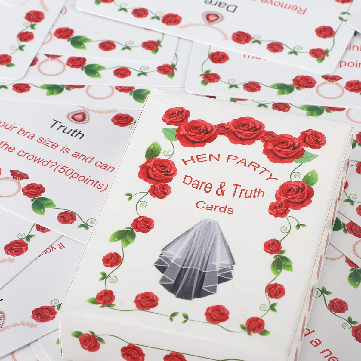 Girls Hen Night Out Party Games- Dare&Truth Cards, Hilarious Fiendishly Filthy Hen Party Ice Breaking Game Adults Team Bride To Be Bridal Shower Leisure, Hen Do Night Party Bingo Fun Games(52 Cards)