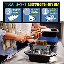 MODENGKONGJIAN TSA Approved Toiletry Bag, 3 Pcs