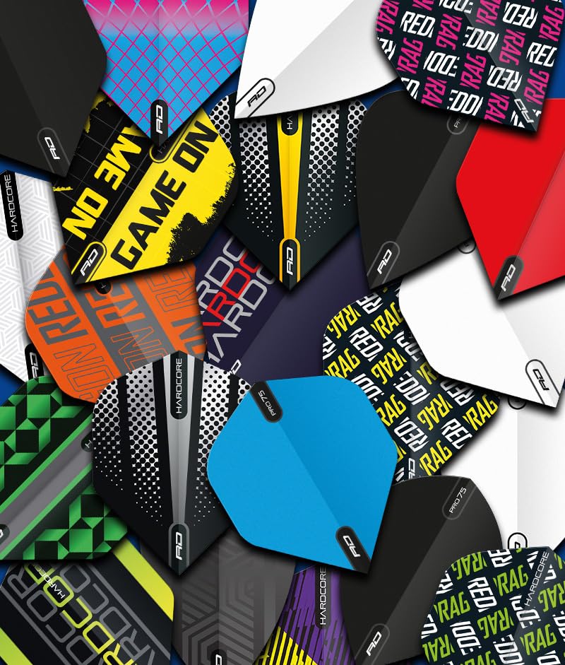 RED DRAGON Bargain Assorted Dart Flights, Set of 25