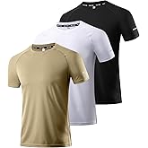Boyzn 1, 3, 5 or 7 Pack Men's Workout Running Shirts, Dry Fit Moisture Wicking T-Shirt, Gym Athletic Short Sleeve Tee Shirts
