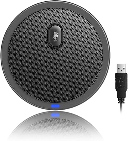 Amazon Pcマイク会議マイクusbマイク360 全方向性サウンドコレクション リモートオフィス オンライン会議 複数人の電話会議 セミナー 家族の会話 Skype Zoom Facetimeアプリケーションと互換性ありusbマイク360度全方向性マイクビデオ会議コンデンサーマイク