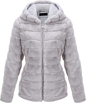 veste fausse fourrure capuche